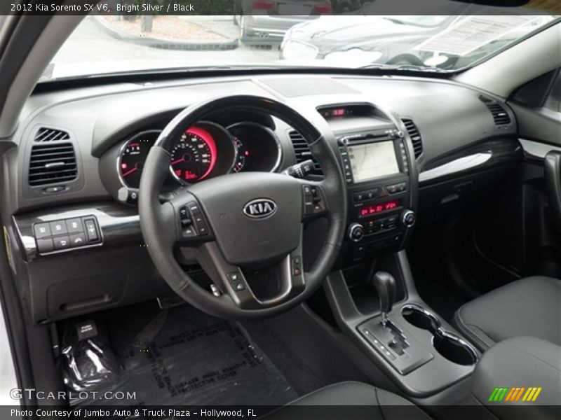 Bright Silver / Black 2012 Kia Sorento SX V6