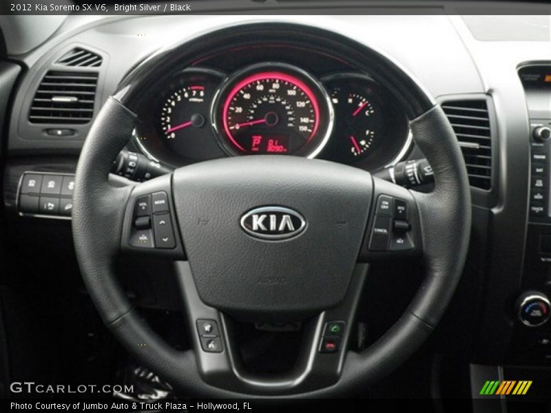 Bright Silver / Black 2012 Kia Sorento SX V6