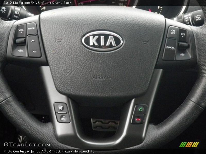 Bright Silver / Black 2012 Kia Sorento SX V6