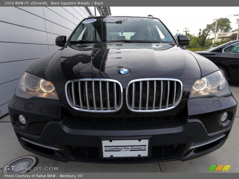 Black Sapphire Metallic / Black 2009 BMW X5 xDrive48i