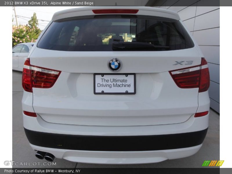 Alpine White / Sand Beige 2012 BMW X3 xDrive 35i