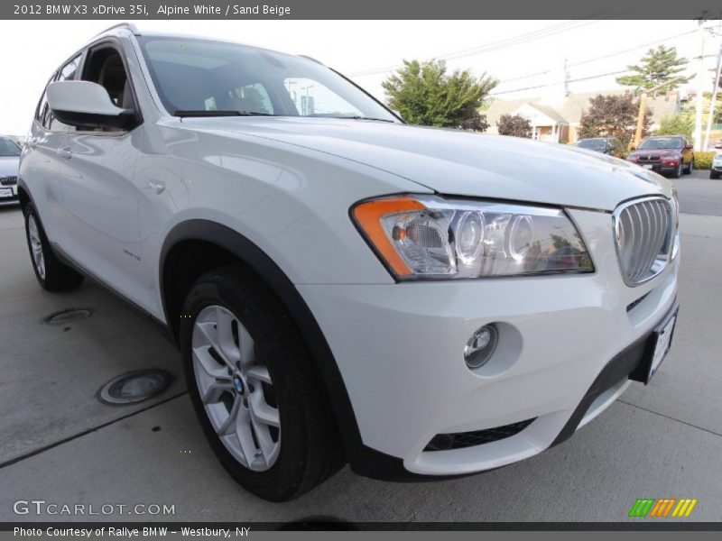 Alpine White / Sand Beige 2012 BMW X3 xDrive 35i