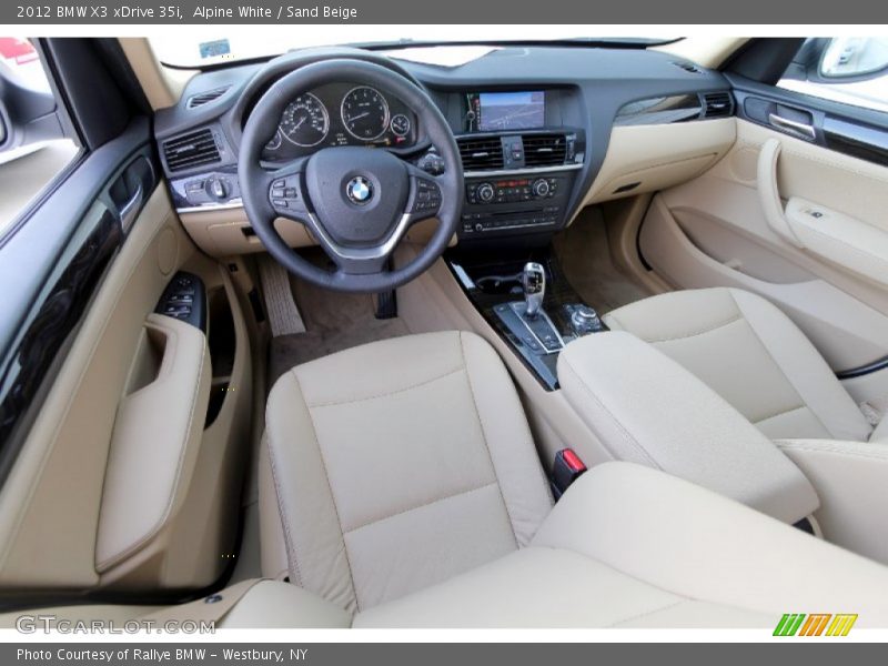 Alpine White / Sand Beige 2012 BMW X3 xDrive 35i