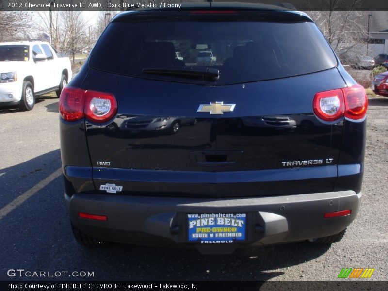 Dark Blue Metallic / Ebony 2012 Chevrolet Traverse LT AWD