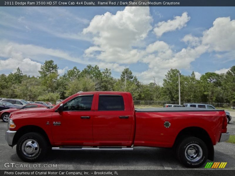 Flame Red / Dark Slate Gray/Medium Graystone 2011 Dodge Ram 3500 HD ST Crew Cab 4x4 Dually