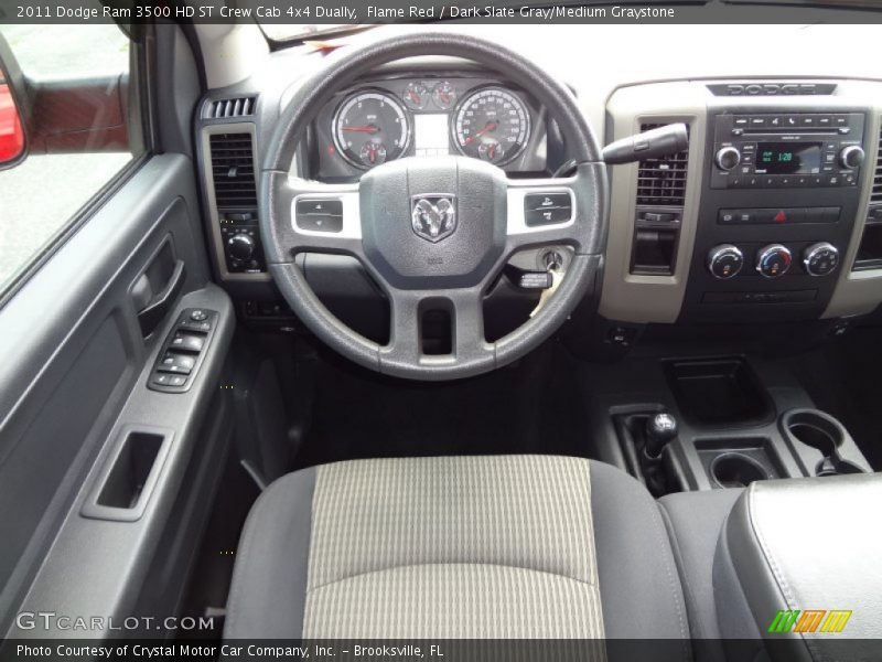 Flame Red / Dark Slate Gray/Medium Graystone 2011 Dodge Ram 3500 HD ST Crew Cab 4x4 Dually