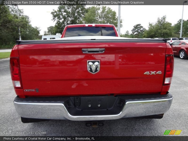 Flame Red / Dark Slate Gray/Medium Graystone 2011 Dodge Ram 3500 HD ST Crew Cab 4x4 Dually