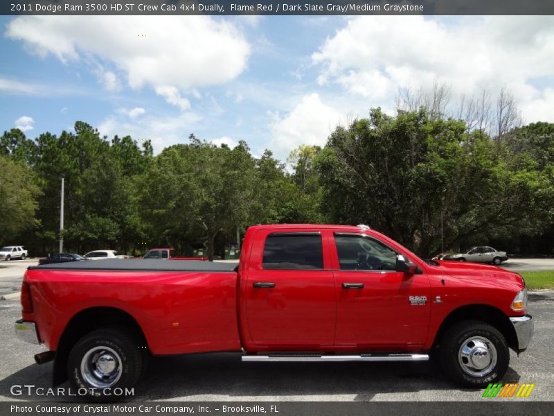 Flame Red / Dark Slate Gray/Medium Graystone 2011 Dodge Ram 3500 HD ST Crew Cab 4x4 Dually