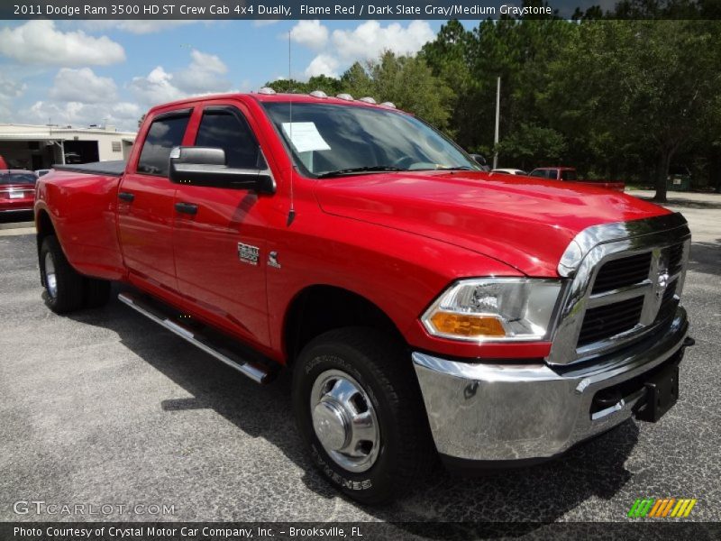 Flame Red / Dark Slate Gray/Medium Graystone 2011 Dodge Ram 3500 HD ST Crew Cab 4x4 Dually