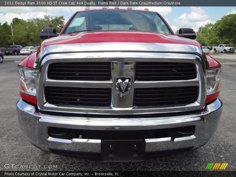 Flame Red / Dark Slate Gray/Medium Graystone 2011 Dodge Ram 3500 HD ST Crew Cab 4x4 Dually
