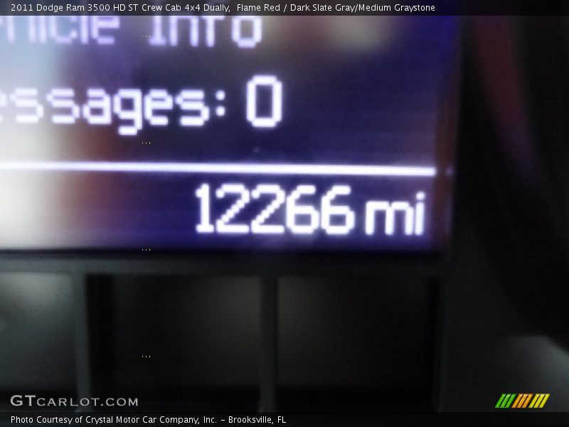 Flame Red / Dark Slate Gray/Medium Graystone 2011 Dodge Ram 3500 HD ST Crew Cab 4x4 Dually