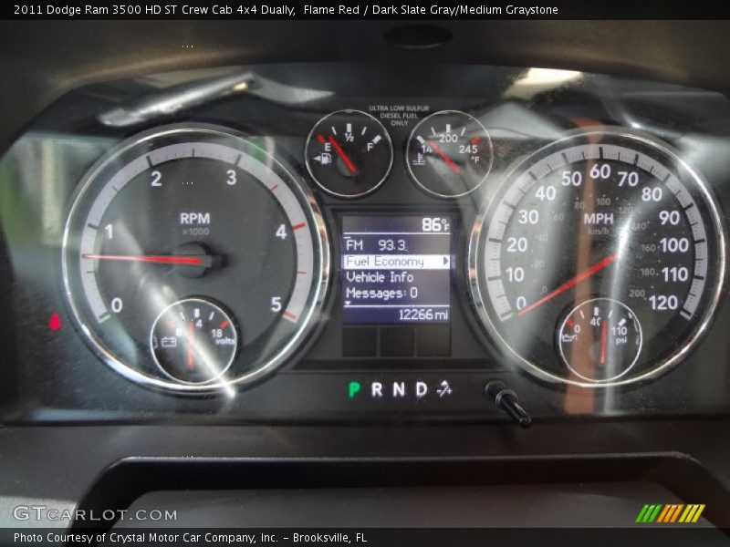 Flame Red / Dark Slate Gray/Medium Graystone 2011 Dodge Ram 3500 HD ST Crew Cab 4x4 Dually