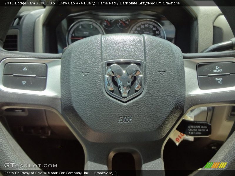 Flame Red / Dark Slate Gray/Medium Graystone 2011 Dodge Ram 3500 HD ST Crew Cab 4x4 Dually