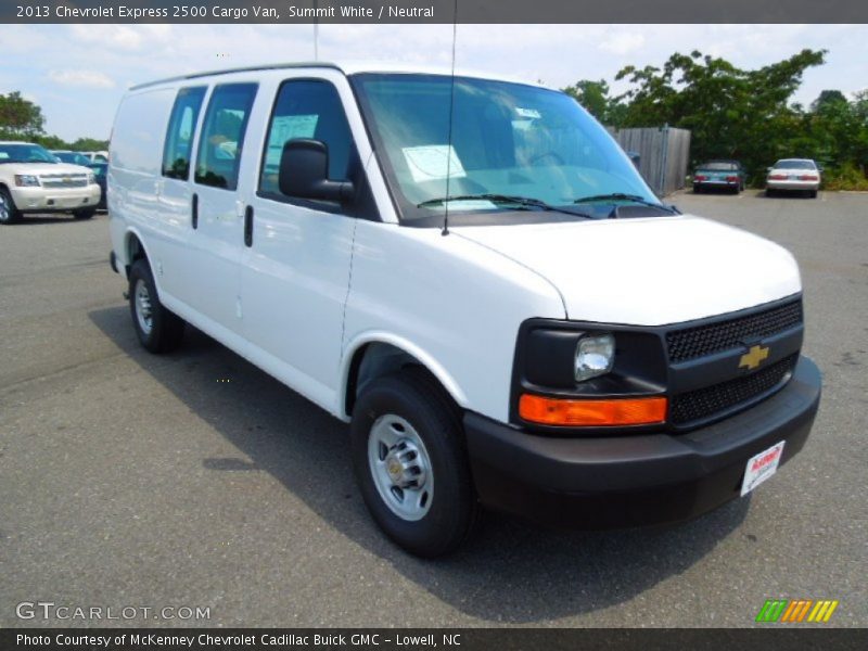 Summit White / Neutral 2013 Chevrolet Express 2500 Cargo Van