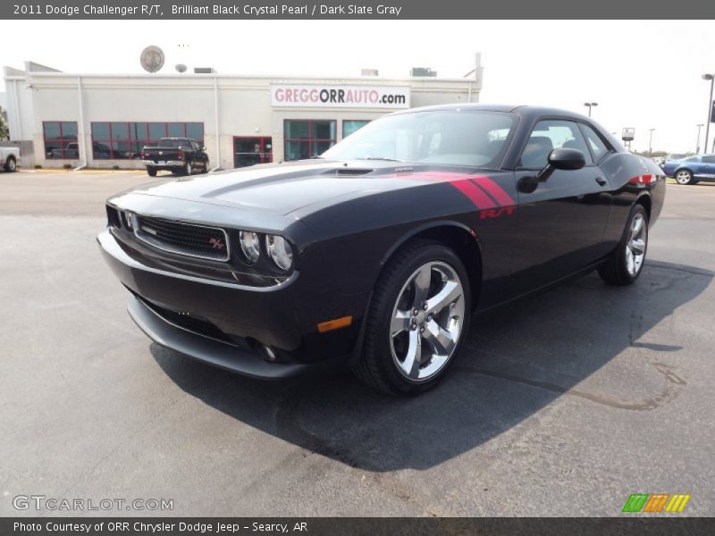 Brilliant Black Crystal Pearl / Dark Slate Gray 2011 Dodge Challenger R/T
