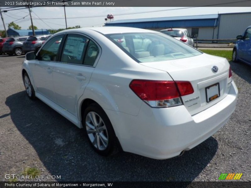 Satin White Pearl / Ivory 2013 Subaru Legacy 2.5i Premium