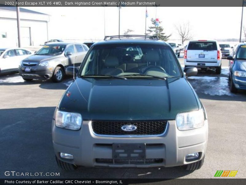 Dark Highland Green Metallic / Medium Parchment 2002 Ford Escape XLT V6 4WD