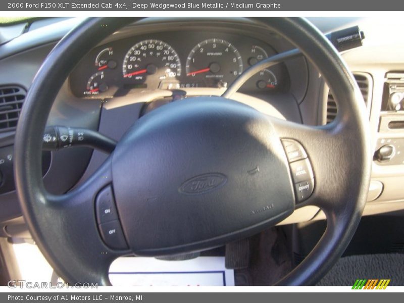 Deep Wedgewood Blue Metallic / Medium Graphite 2000 Ford F150 XLT Extended Cab 4x4
