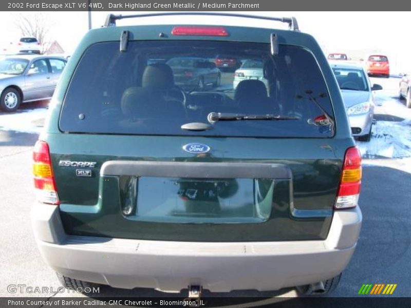 Dark Highland Green Metallic / Medium Parchment 2002 Ford Escape XLT V6 4WD