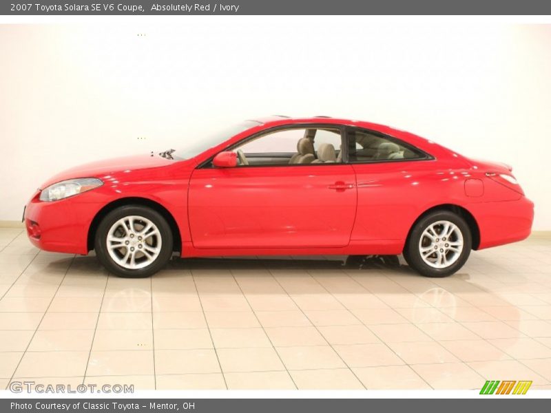 Absolutely Red / Ivory 2007 Toyota Solara SE V6 Coupe