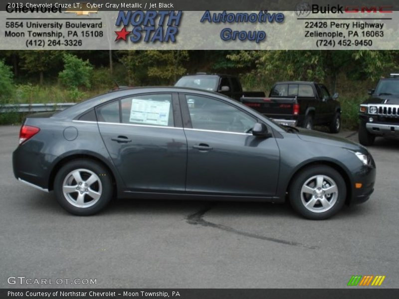 Cyber Gray Metallic / Jet Black 2013 Chevrolet Cruze LT
