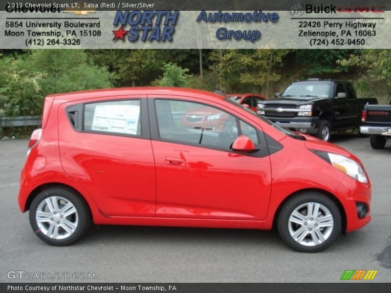 Salsa (Red) / Silver/Silver 2013 Chevrolet Spark LT