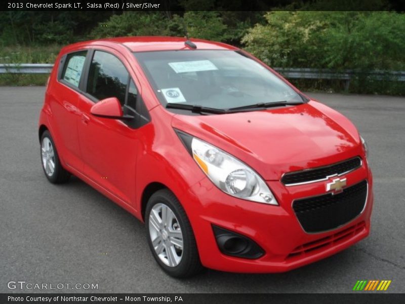 Salsa (Red) / Silver/Silver 2013 Chevrolet Spark LT