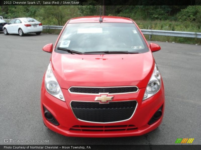 Salsa (Red) / Silver/Silver 2013 Chevrolet Spark LT