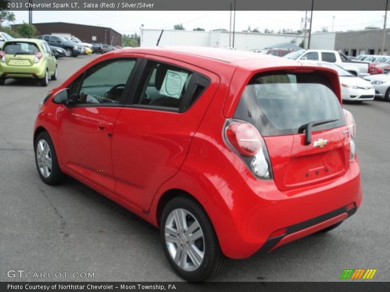 Salsa (Red) / Silver/Silver 2013 Chevrolet Spark LT