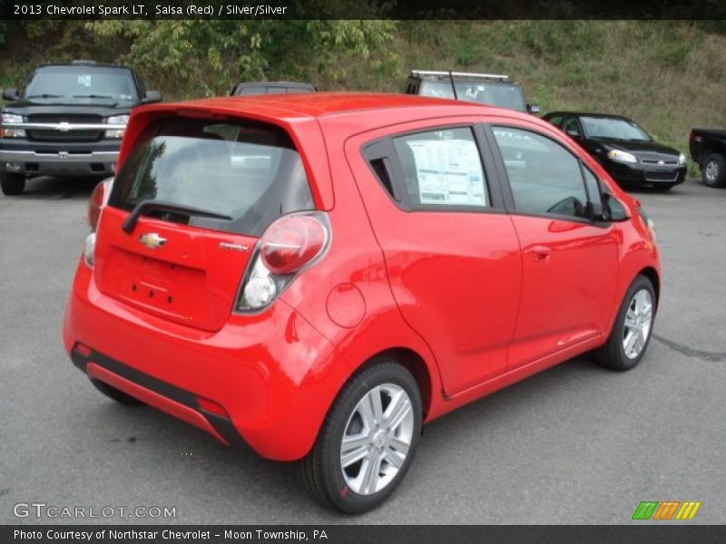 Salsa (Red) / Silver/Silver 2013 Chevrolet Spark LT