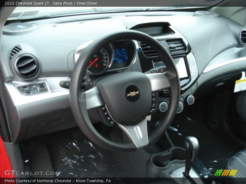Salsa (Red) / Silver/Silver 2013 Chevrolet Spark LT