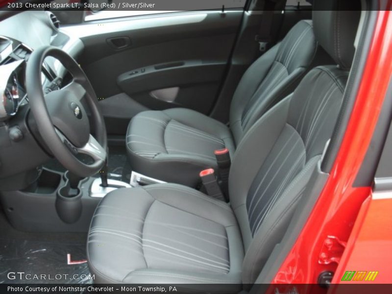 Salsa (Red) / Silver/Silver 2013 Chevrolet Spark LT