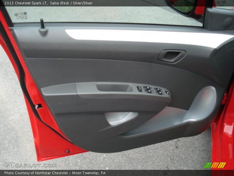 Salsa (Red) / Silver/Silver 2013 Chevrolet Spark LT