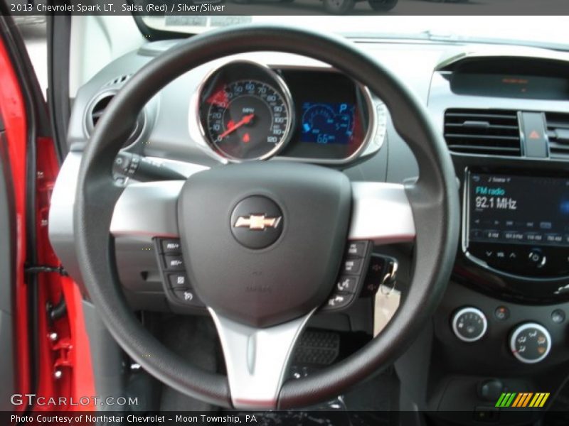 Salsa (Red) / Silver/Silver 2013 Chevrolet Spark LT