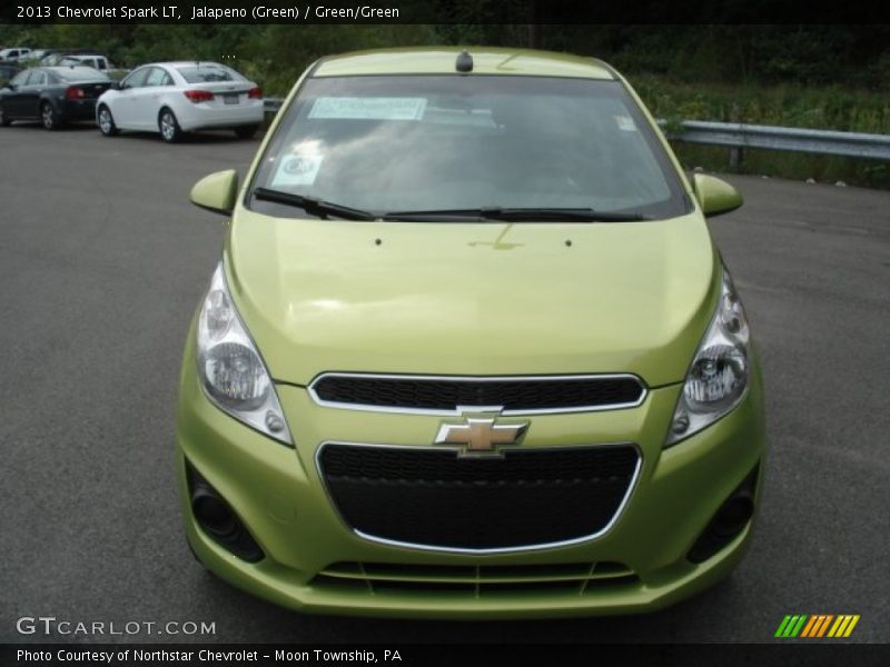 Jalapeno (Green) / Green/Green 2013 Chevrolet Spark LT