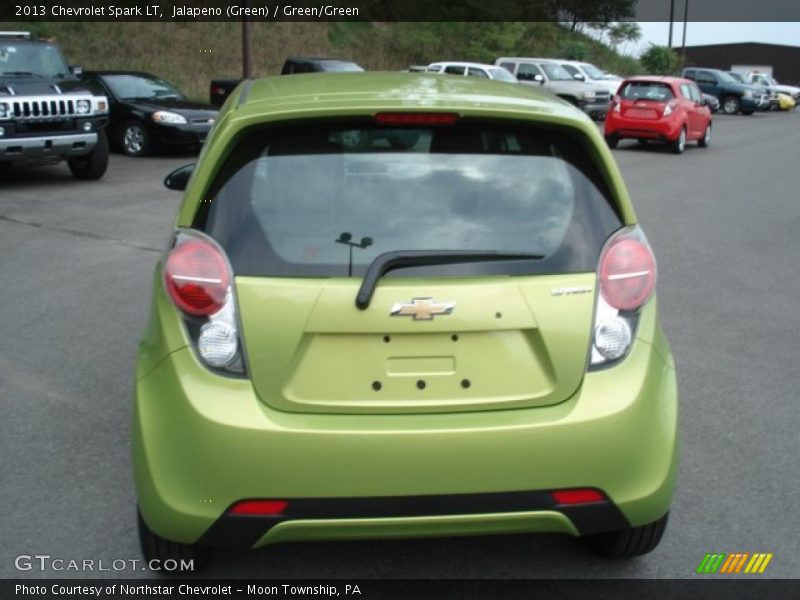 Jalapeno (Green) / Green/Green 2013 Chevrolet Spark LT