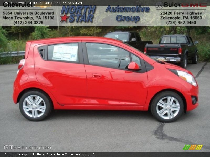 Salsa (Red) / Silver/Silver 2013 Chevrolet Spark LS