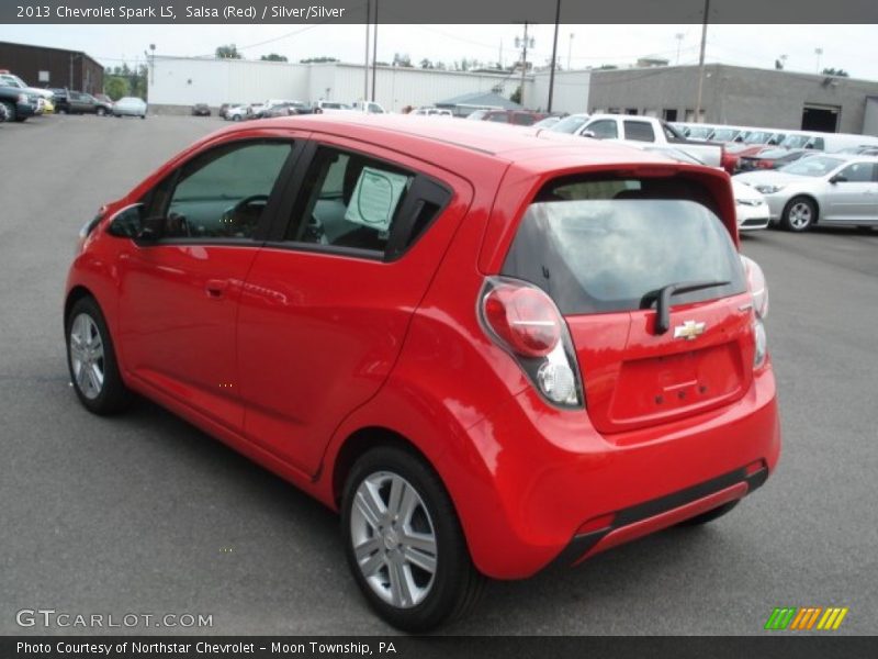 Salsa (Red) / Silver/Silver 2013 Chevrolet Spark LS