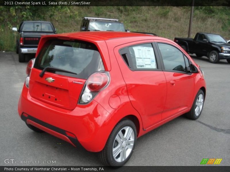 Salsa (Red) / Silver/Silver 2013 Chevrolet Spark LS