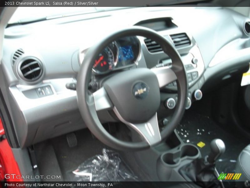Salsa (Red) / Silver/Silver 2013 Chevrolet Spark LS