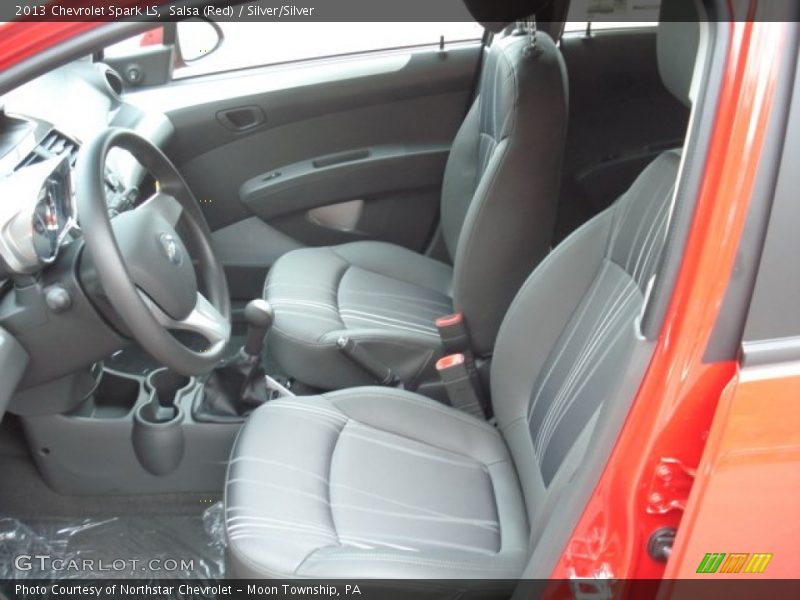 Salsa (Red) / Silver/Silver 2013 Chevrolet Spark LS