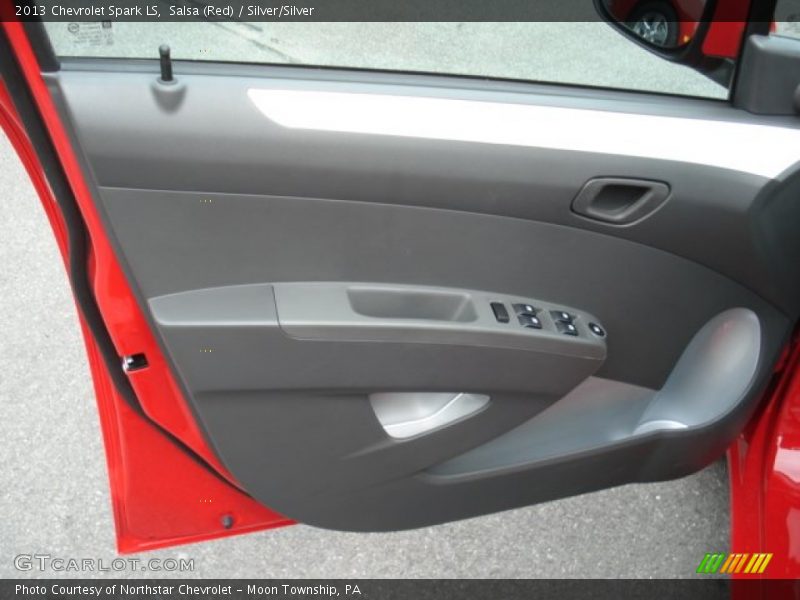 Salsa (Red) / Silver/Silver 2013 Chevrolet Spark LS