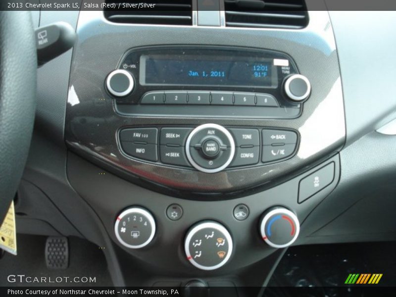 Salsa (Red) / Silver/Silver 2013 Chevrolet Spark LS