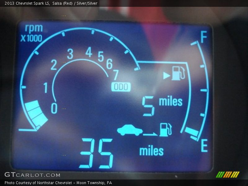 Salsa (Red) / Silver/Silver 2013 Chevrolet Spark LS