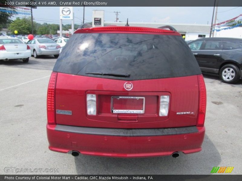 Crystal Red / Ebony/Ebony 2009 Cadillac SRX 4 V6 AWD