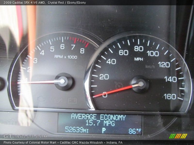 Crystal Red / Ebony/Ebony 2009 Cadillac SRX 4 V6 AWD