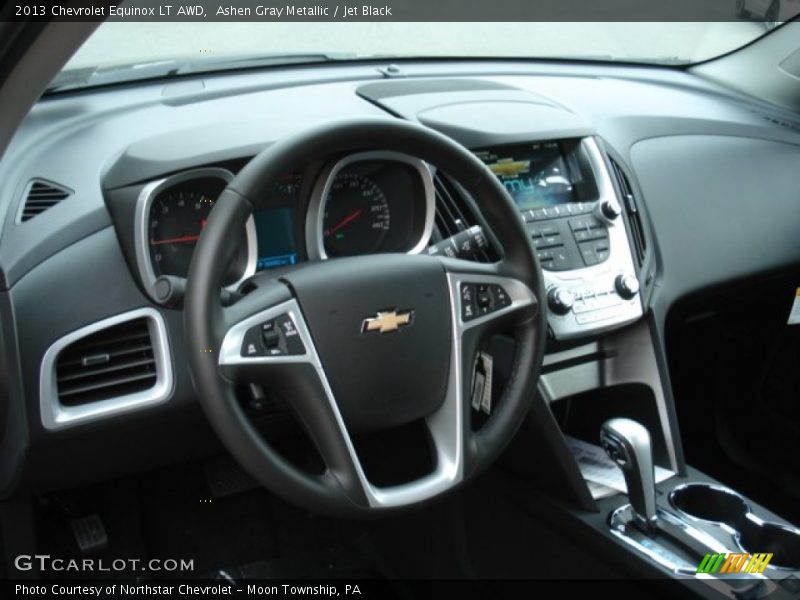 Ashen Gray Metallic / Jet Black 2013 Chevrolet Equinox LT AWD
