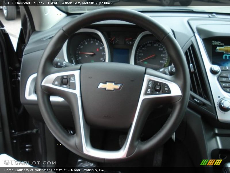 Ashen Gray Metallic / Jet Black 2013 Chevrolet Equinox LT AWD