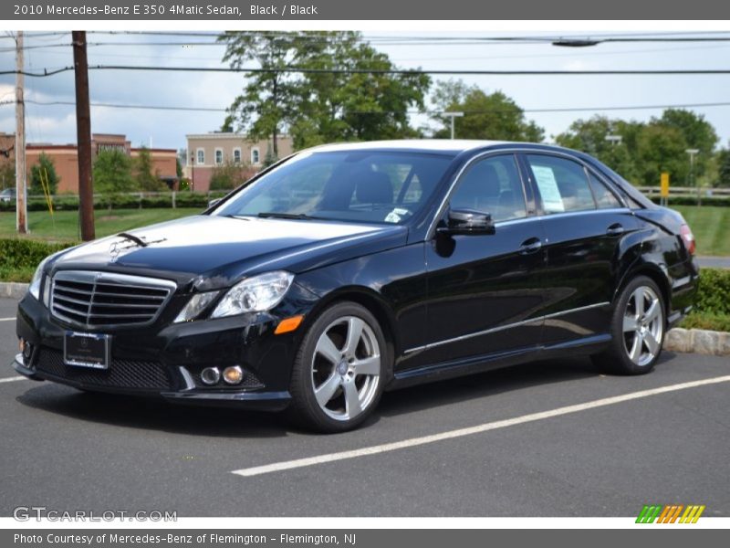 Black / Black 2010 Mercedes-Benz E 350 4Matic Sedan