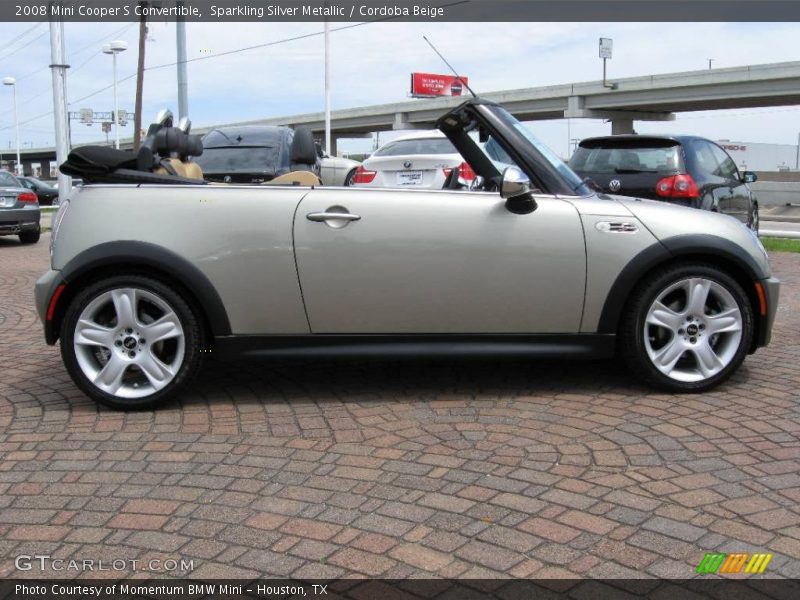 Sparkling Silver Metallic / Cordoba Beige 2008 Mini Cooper S Convertible